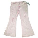 Steve Madden Madden NYC Super High Rise Flare Pink Acid Wash Denim Jeans Photo 62