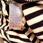 Peter Nygard || Sexy black/white sleeveless striped v-neck dress- calf length Photo 5