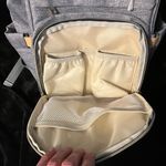 Diaper Bag Backpack Baby Bag Gray Photo 3