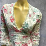 AQUA  Women's Floral Lace Deep V-Neck Dress size XS Photo 1