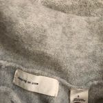 Anthropologie NWOTAnthropologie Sleeping on Snow Wool Alpaca Blend Off Shoulder Cowl Neck Grey White Sweater Top Long Sleeve Whipstitched Size S Measurement in pics Photo 2