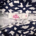 Aryeh  Womans Navy And White‎ Geometric Capri Pants Size Small Photo 3
