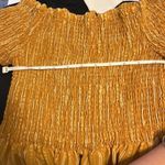 Women’s Mustard Yellow Off Shoulder Above Knee Dress Photo 4
