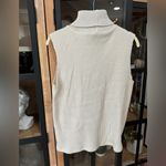 ZARA  sweater vest turtleneck sleeveless top ribbed ecru greige neutral knit Photo 1