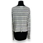Bella Dahl  Linen Blend Light Weight Striped Long‎ Sleeve Front Tie Womens Med Photo 2