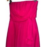 Anthropologie  Maeve Womens Size 0 Pink Brin Strapless Cropped Tie Front Jumpsuit Photo 9