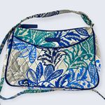 Vera Bradley  Santiago Blue Teal Green Gray Small Little Crossbody Bag $34 Photo 0