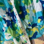 Old Navy Watercolor Floral Cotton Skater Skirt (Sz XL) Blue and Green Floral Photo 9