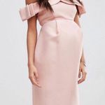 ASOS Maternity Blush Pink Off Shoulder Bardot Dress w/ Bow Detail on the Sleeve Photo 1