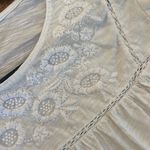 Caslon cotton embroidered flutter sleeve white top small Photo 8
