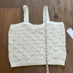 JustFab  Knit Tank Top Creamy White Color With Bow Design NWT Size 1X Photo 8