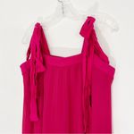 Free People  X Backstage Andrew Dress Pink Pleated Mini Tie Double Layer Photo 3