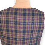 Vintage Sag Harbor Dress Green Plaid Checkered Sleeveless Vneck Front Zip Jumper Green Size 14 Photo 3