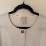 Chico's ‎ Blazer Square-Cut Crepe Jacket Size 3/XL Ivory Career Office Business Photo 2