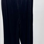 R&K Black Velvet Wide Leg Pants 10 vintage winter going out office holiday Photo 5