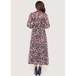 Lost + Wander  Love Story Black Multicolor Paisley Floral Long Sleeve Midi Dress Photo 1