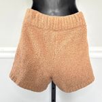 SKIMS ‎ Cozy Knit Boucle Shorts Sz S/M Camel Brown Soft Stretch Loungewear Photo 1