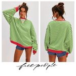 We The Free Free People  Classic Striped Oversized Sweater Photo 3