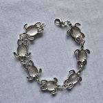 Green Turtle Silver Plated Bracelet‎ Photo 9