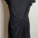 Ellen Tracy Ellen‎ Tracy Womens Size 14 Black Metallic Dress Ruched Waist New Years Party Photo 0