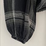 Bella Dahl  Ivy Tie Up Windowpane Grid Long Sleeve Plaid Gauze Blouse Size S Photo 4