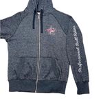 PBR Professional Bull Riders Grey Metallic Jacket Size Small Silver Photo 2