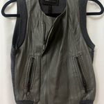 BCBGMAXAZRIA  Taupe Leather Vest Photo 0