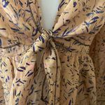 IRO  Jarley Tie-front Printed Silk Crepe De Chine Blouse size 34 Photo 5
