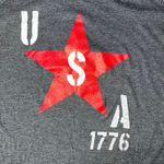 Boutique Womens USA Tank Top Racerback Sleeveless Pullover Gray Red White XL Juniors Photo 5