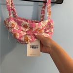 Hello Molly NWT tank top blouse size US 2 pink with floral detail Photo 3