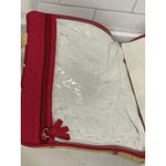 Laura Ashley  Fold Up Travel Case Bag Tan Floral Quilted Zipper Clear Window New Photo 4