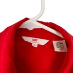Levi's ‎ Size Small Red Button Up Tie Sleeves Blouse Photo 1