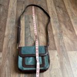 TIGNANELLO Crossbody Leather Green Brown Trim Purse Photo 12