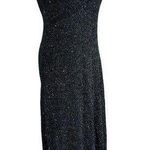 Vintage Miss Ashlee Black Glitter Maxi Dress Sleeveless Long Gown WOMEN’S SMALL Photo 0