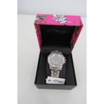 Ed Hardy  Womens Crystal Bling Watch Silver Tone Rhinestone Embellished Photo 2