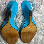 Elegant Blue and Gold Strappy Heels Size 7 Photo 3