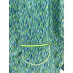 Athleta Pop Space Dye Run Green Tank Women's Sleeveless Back Zipper Pocket Small Photo 3