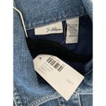 Chico's Platinum Blue Jeans Denim Rhinestone Embellished Western Vest 0/Small Photo 2