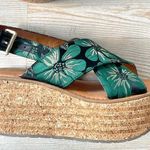 Franco Sarto Caroline 2 Floral Jacquard Platform Wedge Sandals | 7.5 Photo 1