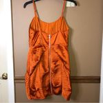 ASOS  DESIGN Premium satin pleated mini dress orange US 6‎ Photo 2