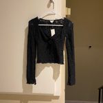 Urban Outfitters NWT  black lace long sleeve top, size Xs  Photo 2