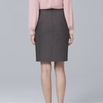 White House | Black Market  Women’s Luxe Suiting Pencil Skirt Size 8 Leather Trim Photo 1