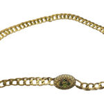 Vintage Gold Chain Belt Necklace Enamel Medallion Heavy 94g Statement Photo 0