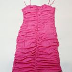 superdown Emmie Mesh Mini Dress in Hot Pink Small Photo 12