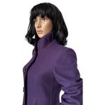 J.Crew Uptown Dress Purple coat pleated stand collar preppy size 2 Photo 11