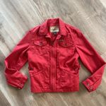 Lauren Ralph Lauren Women’s Red Trucker Jacket Size Petite Small Photo 9