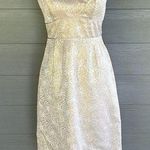 Molly New York Metallic Gold Sparkly Strapless Dress Size 6 Photo 0