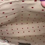 Kate Spade  Made in Italy Vintage Red Square Interior Canvas and Leather Shoulder Photo 11