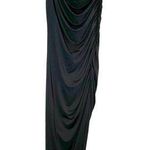 Princess Polly Black Ruched Asymmetrical Hem Midi Dress Size US 8 Photo 0