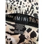 Timing  Black And Cream Flared Floral Satin Midi Skirt Size Medium Photo 3